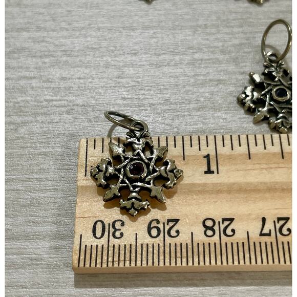 Love Heals Blue Zircon DECEMBER Birthstone Round White Bronze Charm LH93 - Picture 3 of 8